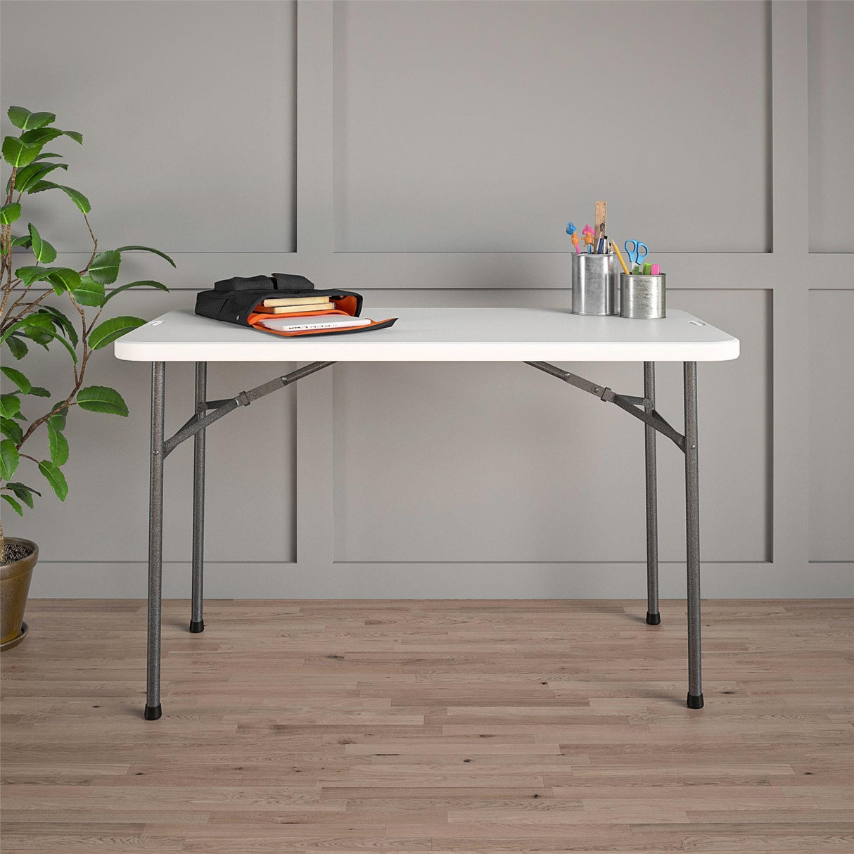 COSCO Indoor/Outdoor 4 ft. Straight Folding Utility Table