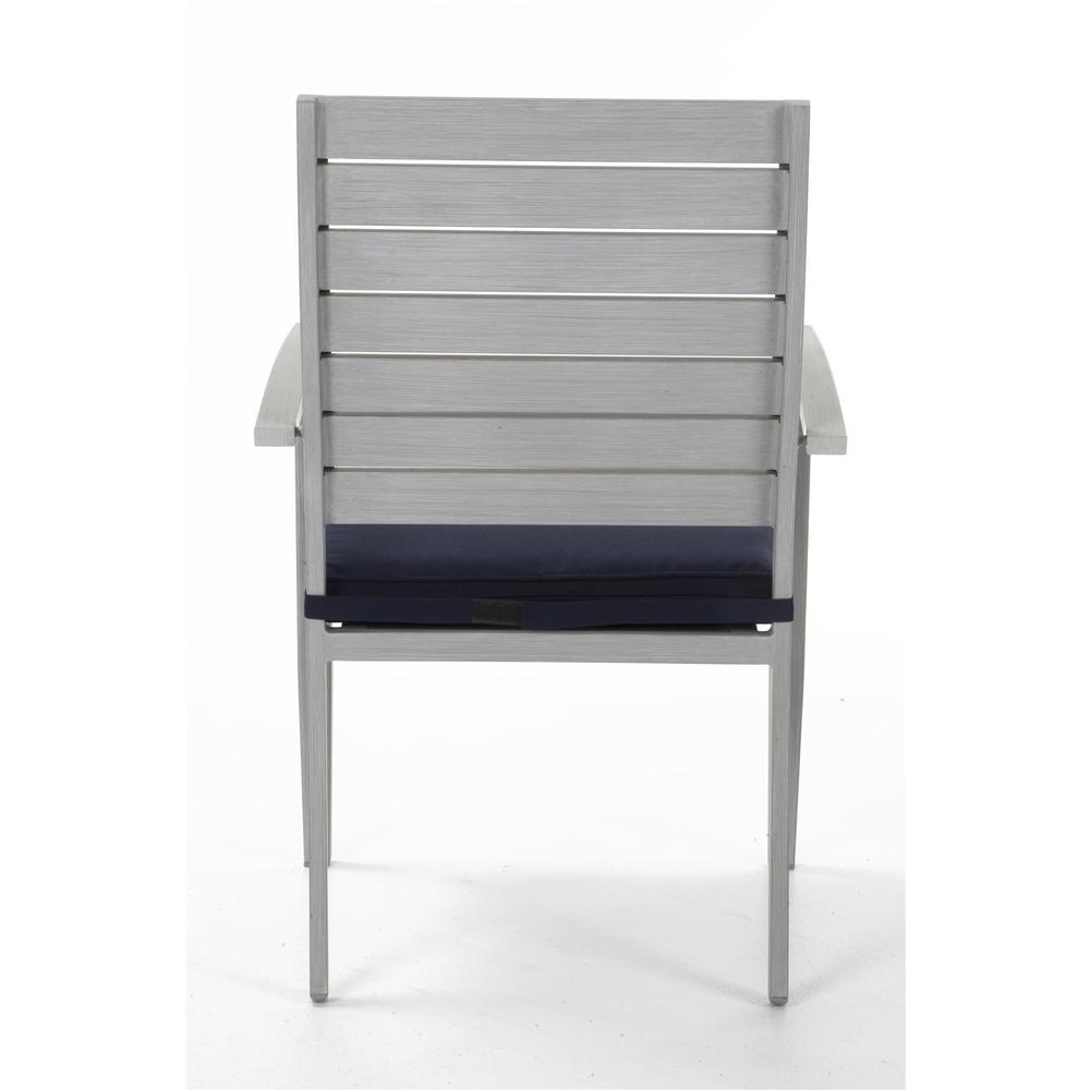 COSCO Outdoor Living 7-piece Blue Veil Brushed Aluminum Patio Furniture Dining Set with Cushions