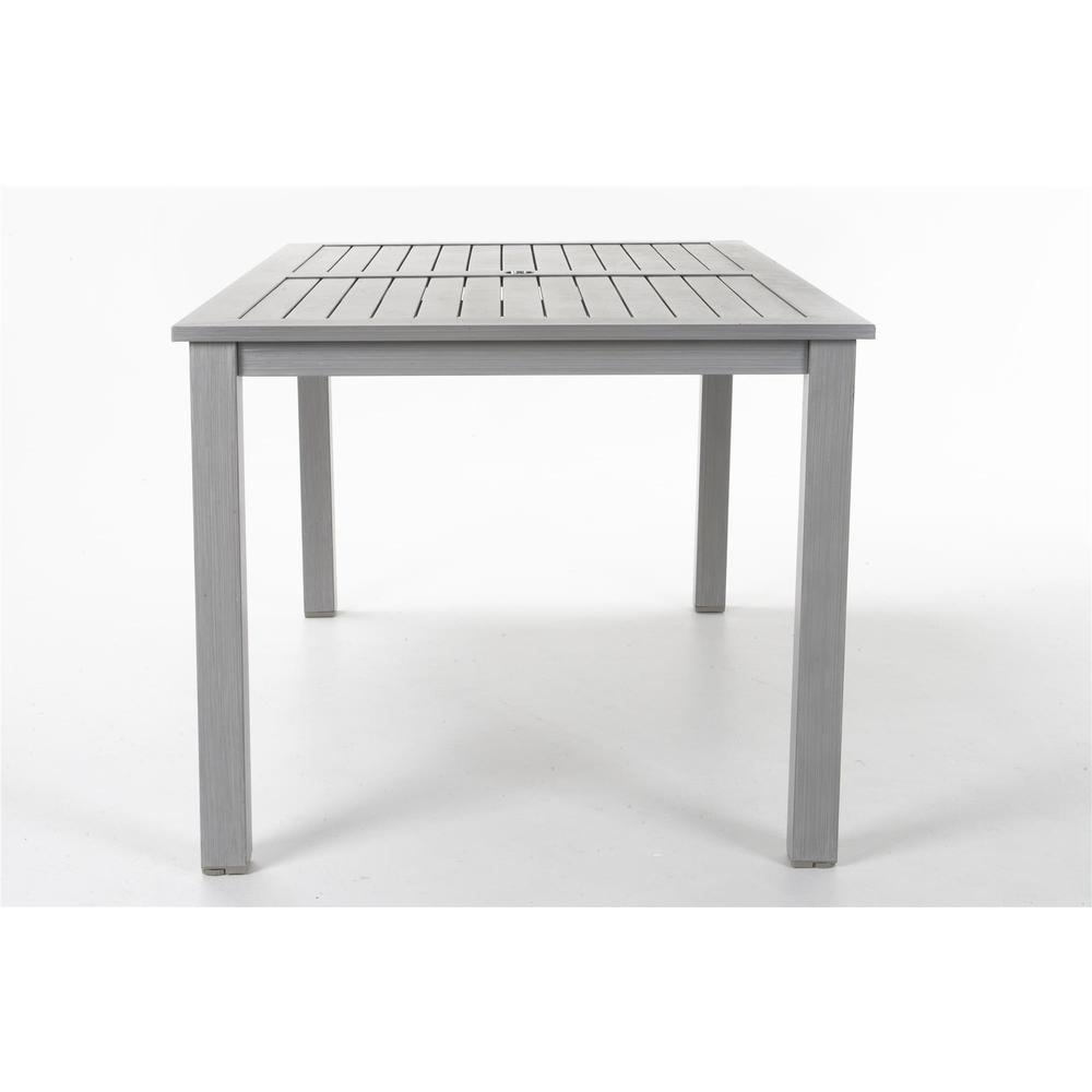 COSCO Outdoor Living 7-piece Blue Veil Brushed Aluminum Patio Furniture Dining Set with Cushions