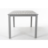 COSCO Outdoor Living 7-piece Blue Veil Brushed Aluminum Patio Furniture Dining Set with Cushions
