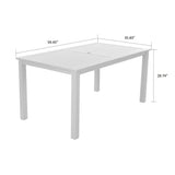 COSCO Outdoor Living 7-piece Blue Veil Brushed Aluminum Patio Furniture Dining Set with Cushions
