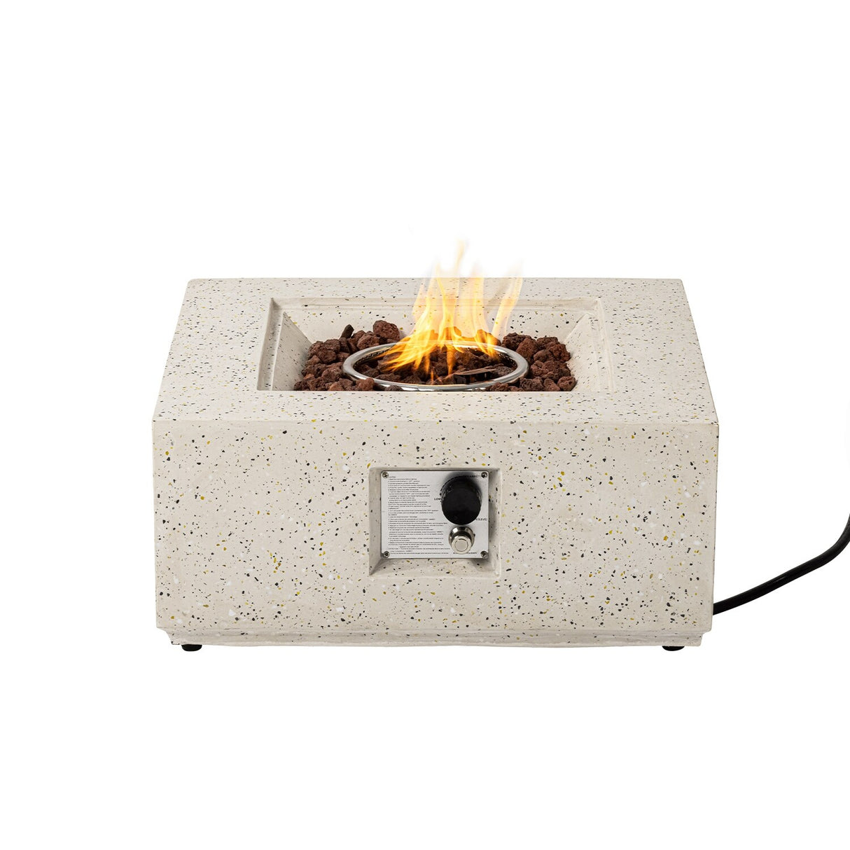 COSIEST Outdoor Square Propane Fire Pit Table, 40000BTU
