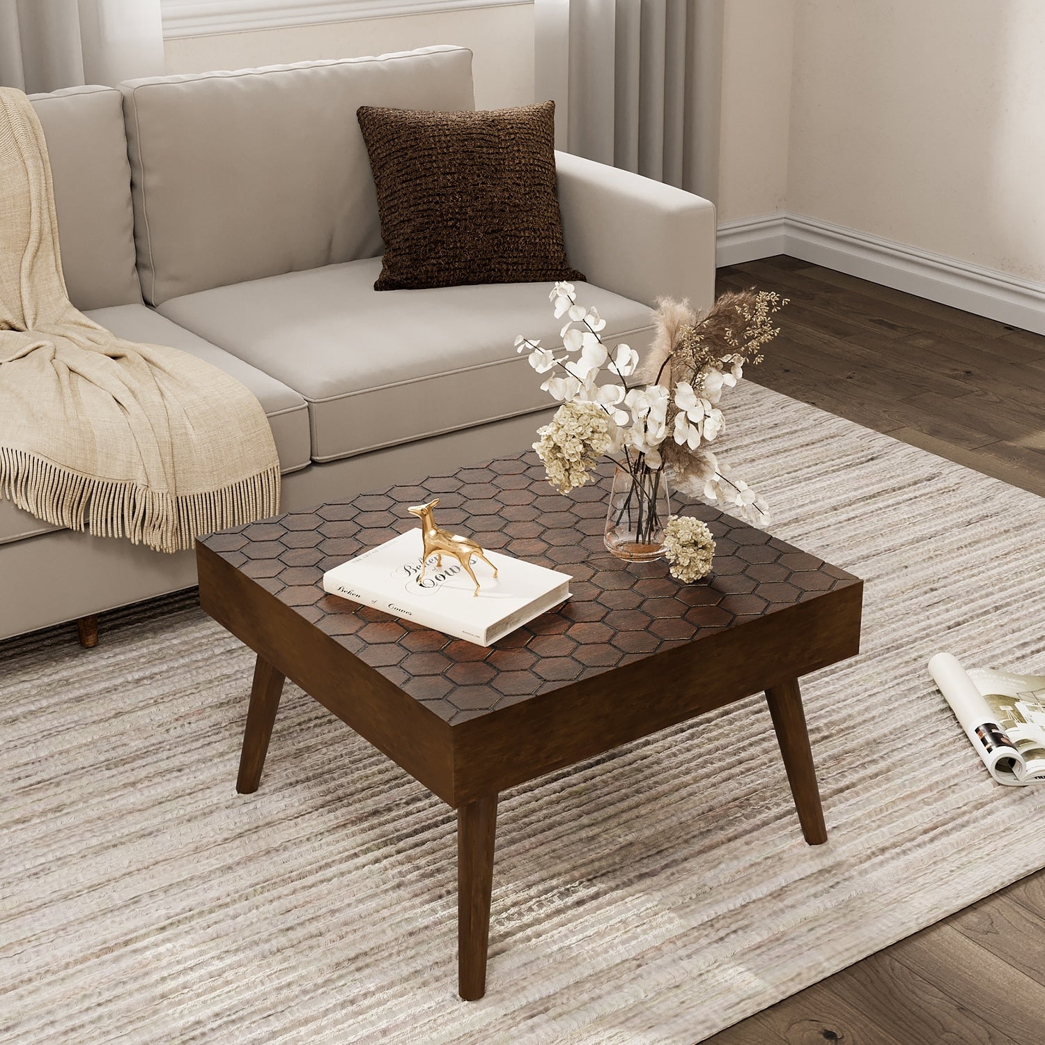 Overstock wood coffee table discount