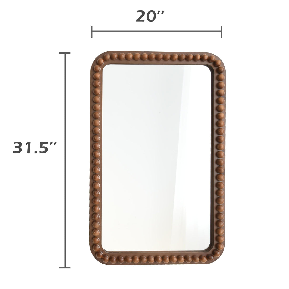 COZAYH Distressed Wood Frame Accent Mirror, Rustic Farmhouse Style Decorative Wall Mirror