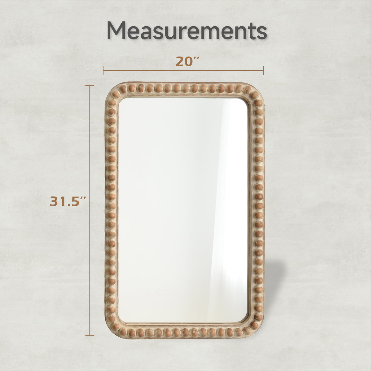 COZAYH Distressed Wood Frame Accent Mirror, Rustic Farmhouse Style Decorative Wall Mirror
