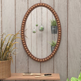 COZAYH Distressed Wood Frame Accent Mirror, Rustic Farmhouse Style Decorative Wall Mirror