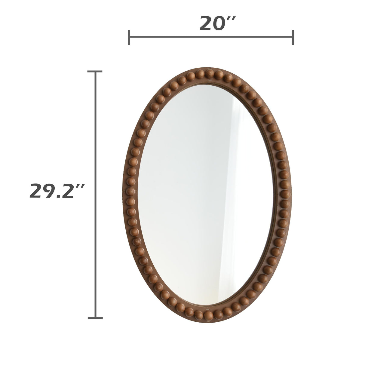 COZAYH Distressed Wood Frame Accent Mirror, Rustic Farmhouse Style Decorative Wall Mirror