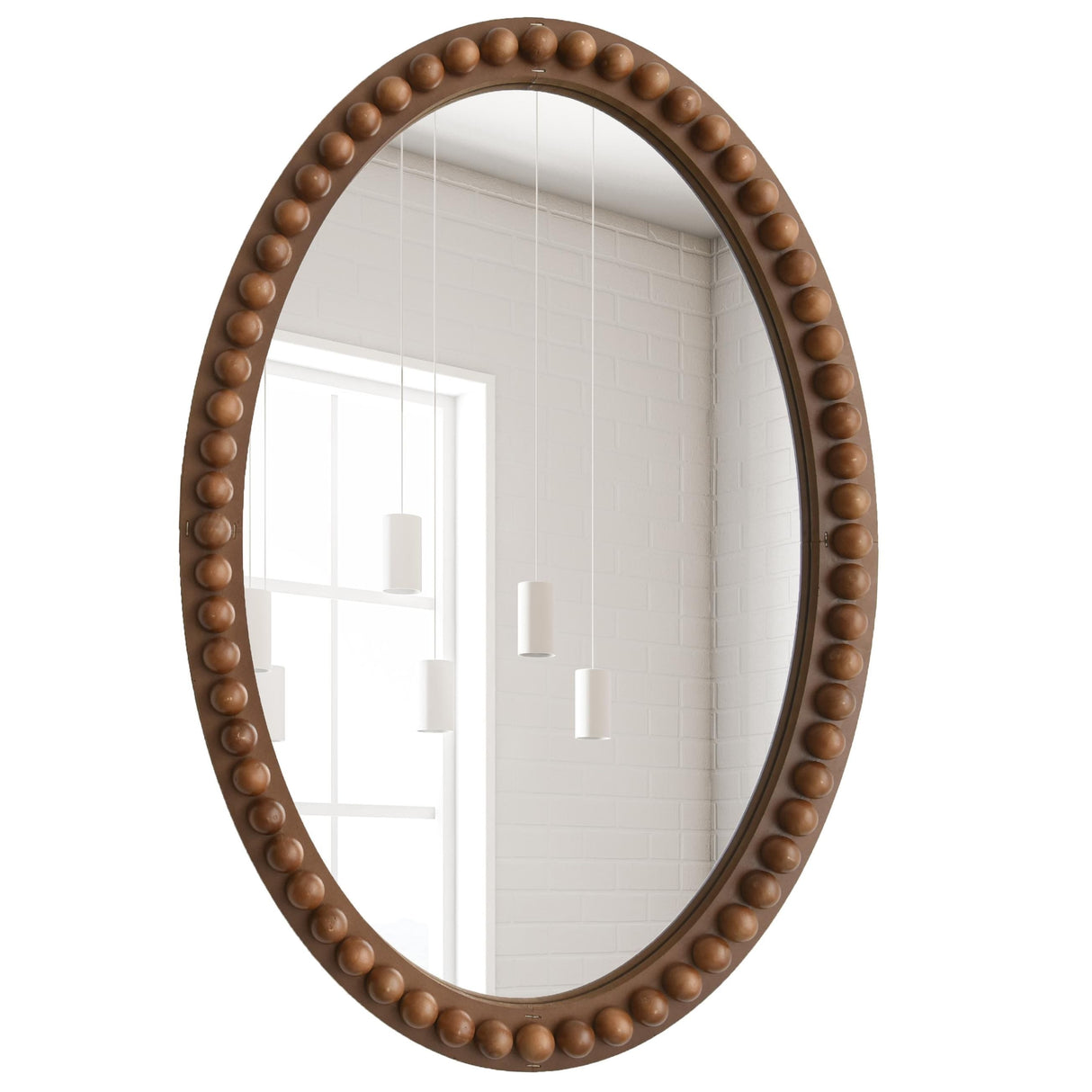 COZAYH Distressed Wood Frame Accent Mirror, Rustic Farmhouse Style Decorative Wall Mirror