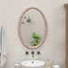 COZAYH Distressed Wood Frame Accent Mirror, Rustic Farmhouse Style Decorative Wall Mirror