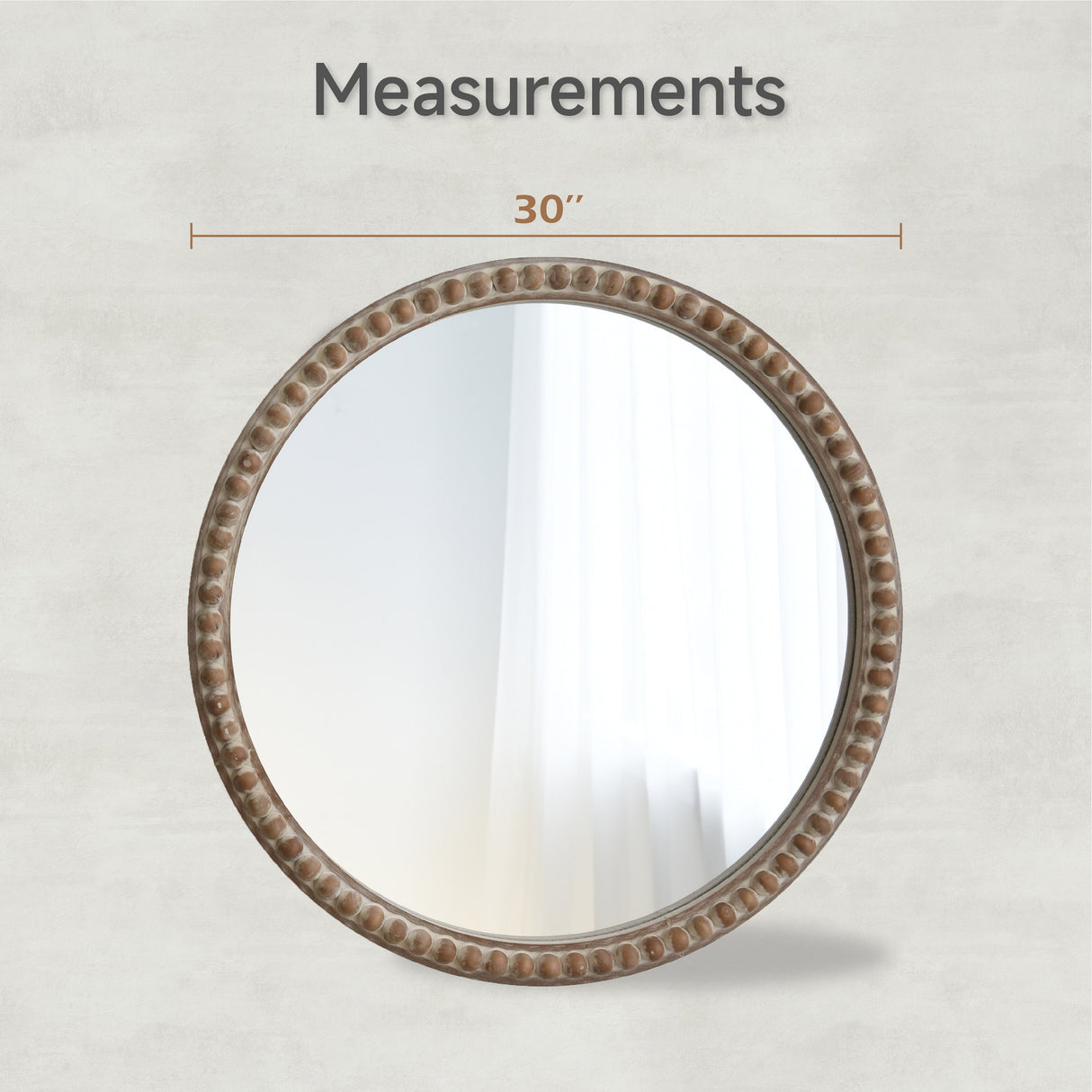 COZAYH Distressed Wood Frame Accent Mirror, Rustic Farmhouse Style Decorative Wall Mirror