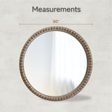 COZAYH Distressed Wood Frame Accent Mirror, Rustic Farmhouse Style Decorative Wall Mirror