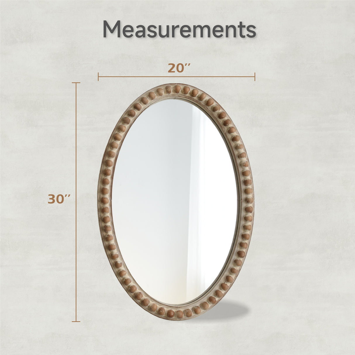 COZAYH Distressed Wood Frame Accent Mirror, Rustic Farmhouse Style Decorative Wall Mirror