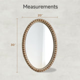 COZAYH Distressed Wood Frame Accent Mirror, Rustic Farmhouse Style Decorative Wall Mirror