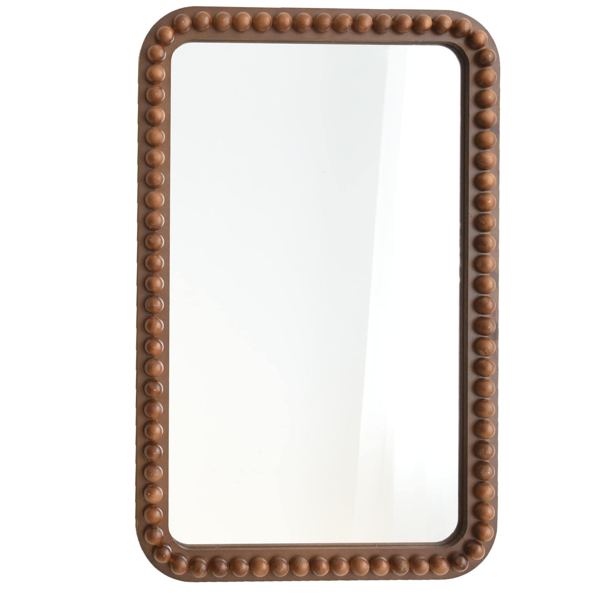 COZAYH Distressed Wood Frame Accent Mirror, Rustic Farmhouse Style Decorative Wall Mirror