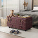 COZAYH Vintage Storage Ottoman Bench, Chest Cabinet with Latch Closure and Buckle for Bedroom Closet Home Organizer Decorative