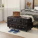 COZAYH Vintage Storage Ottoman Bench, Chest Cabinet with Latch Closure and Buckle for Bedroom Closet Home Organizer Decorative