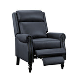 COZYMAN Mid-century Genuine Leather Recliner Push Back Adjustable Recliner Chairs with Comfortable Arms Set of 2