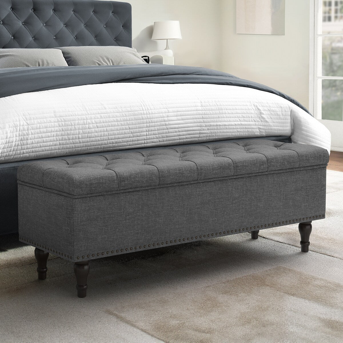 Grey bed bench hotsell