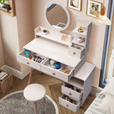 CRAZY ELF Stylish Vanity Table and Cushioned Stool