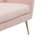 51"W Boucle Upholstered Loveseat with 2 Throw Pillows and Thick Padded for Bedroom and Small Space