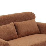 51"W Boucle Upholstered Loveseat with 2 Throw Pillows and Thick Padded for Bedroom and Small Space