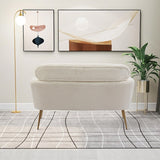 51"W Boucle Upholstered Loveseat with 2 Throw Pillows and Thick Padded for Bedroom and Small Space