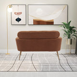 51"W Boucle Upholstered Loveseat with 2 Throw Pillows and Thick Padded for Bedroom and Small Space