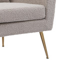 51"W Boucle Upholstered Loveseat with 2 Throw Pillows and Thick Padded for Bedroom and Small Space