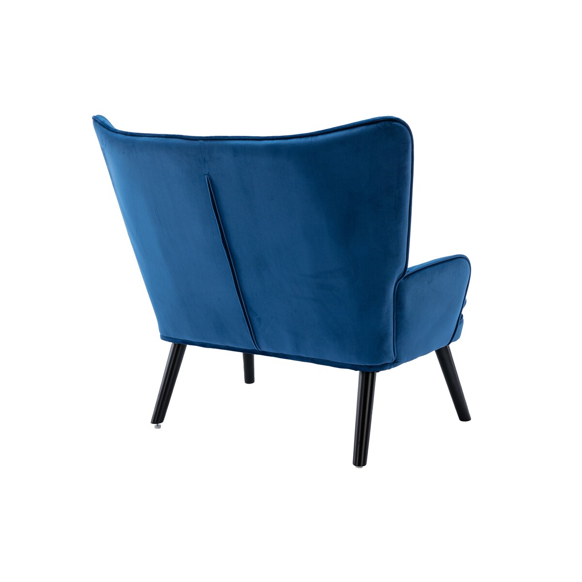 Fabric High Back Accent Chair with Padded Seat and Solid Wood Frame