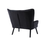 Fabric High Back Accent Chair with Padded Seat and Solid Wood Frame