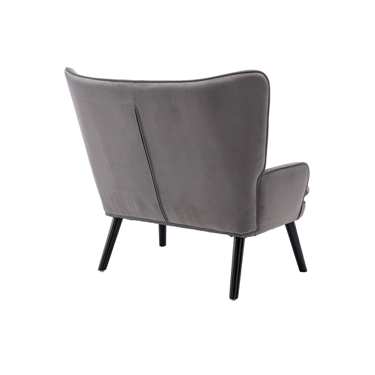 Fabric High Back Accent Chair with Padded Seat and Solid Wood Frame