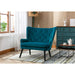 Fabric High Back Accent Chair with Padded Seat and Solid Wood Frame