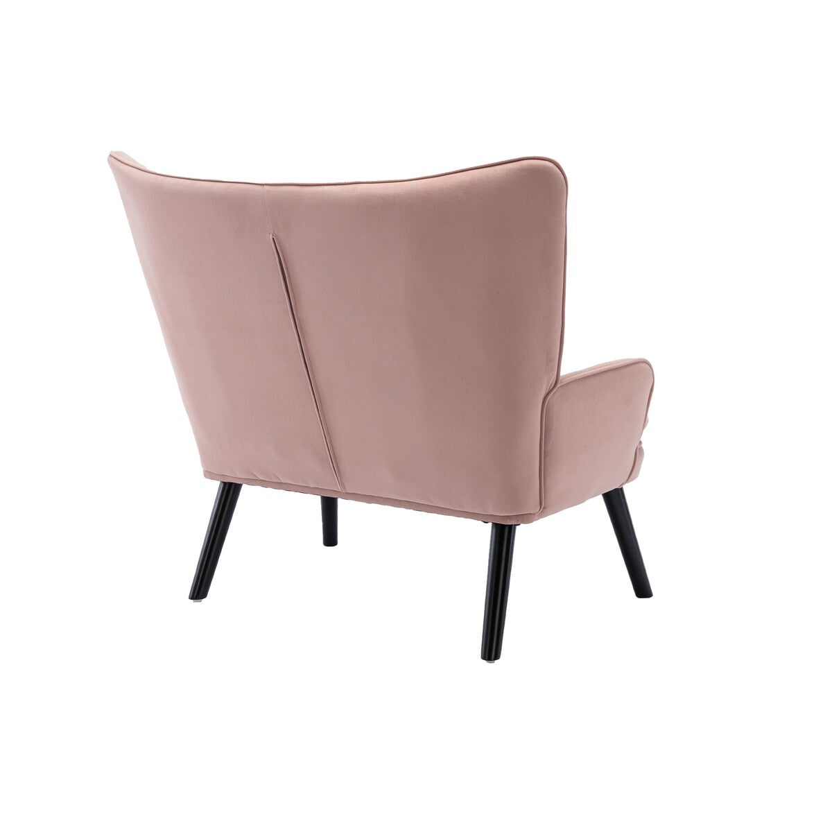 Fabric High Back Accent Chair with Padded Seat and Solid Wood Frame