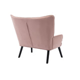 Fabric High Back Accent Chair with Padded Seat and Solid Wood Frame