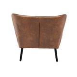 Fabric High Back Accent Chair with Padded Seat and Solid Wood Frame