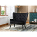 Fabric High Back Accent Chair with Padded Seat and Solid Wood Frame