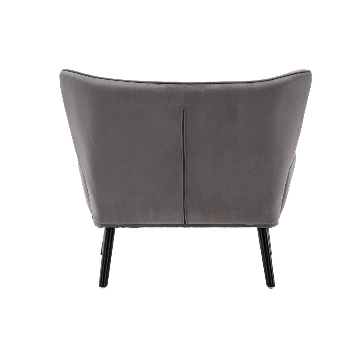 Fabric High Back Accent Chair with Padded Seat and Solid Wood Frame