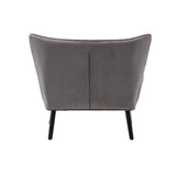 Fabric High Back Accent Chair with Padded Seat and Solid Wood Frame