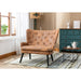 Fabric High Back Accent Chair with Padded Seat and Solid Wood Frame