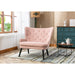 Fabric High Back Accent Chair with Padded Seat and Solid Wood Frame