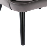 Fabric High Back Accent Chair with Padded Seat and Solid Wood Frame