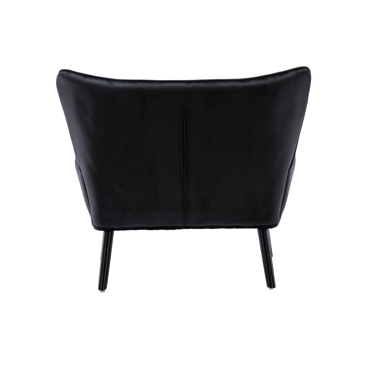 Fabric High Back Accent Chair with Padded Seat and Solid Wood Frame