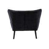 Fabric High Back Accent Chair with Padded Seat and Solid Wood Frame