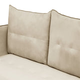Velvet sofa, Loveseat Sofa with Metal Feet and Open Armrest for Living Room Bedroom