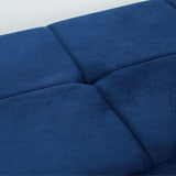 Morden Blue bench with metal X legs and Velvet Fabric for Entryway Living Room