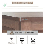 Wood TV Stand with 2 Drawers and Open Adjustable Shelves