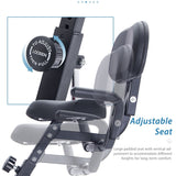 X-Shaped Upright and Recumbent Folding Exercise Bike with Adjustable 10 Level Resistance
