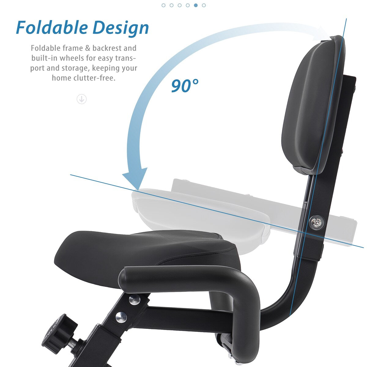 X-Shaped Upright and Recumbent Folding Exercise Bike with Adjustable 10 Level Resistance