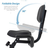 X-Shaped Upright and Recumbent Folding Exercise Bike with Adjustable 10 Level Resistance