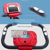 X-Shaped Upright and Recumbent Folding Exercise Bike with Adjustable 10 Level Resistance